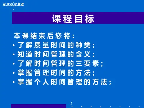 如何实现高效时间管理ppt页