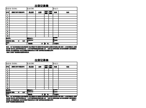 出货记录表