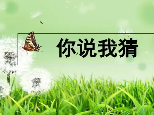你说我猜幼儿园-PPT