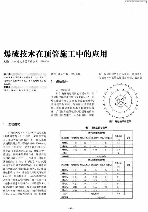 爆破技术在顶管施工中的应用