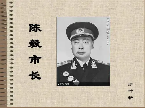 陈毅市长 ppt课件完美版