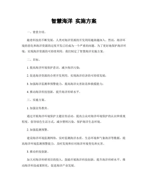 智慧海洋 实施方案