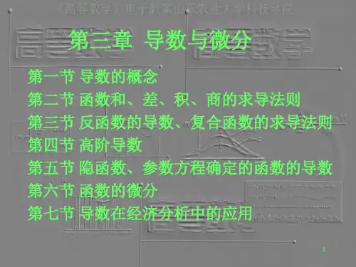 微积分课件(导数与微分