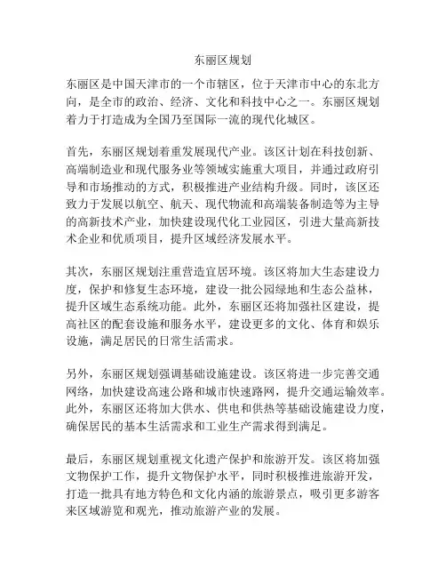 东丽区规划