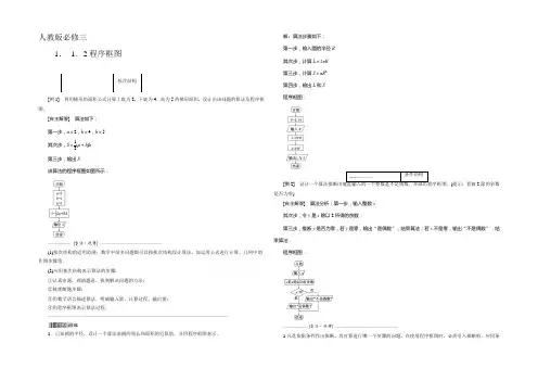 人教版高中数学必修三 1.1.2程序框图(结)
