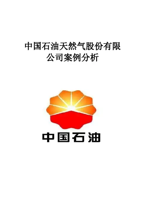 中国石油天然气股份有限公司案例分析