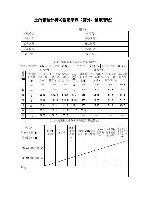 土工筛分