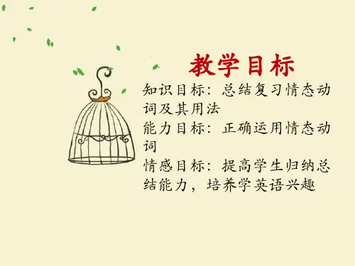 英语八年级情态动词ppt课件