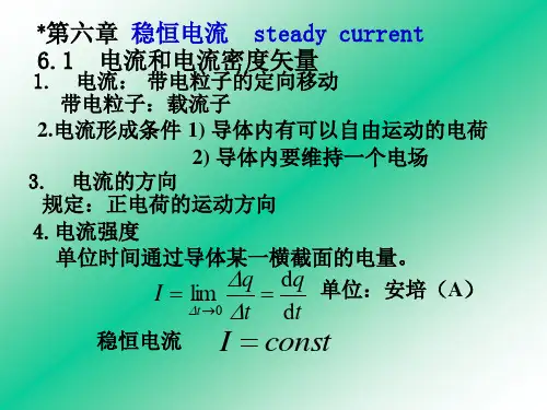 《大学物理》第六章 恒定电流S