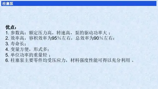 柱塞泵详细介绍