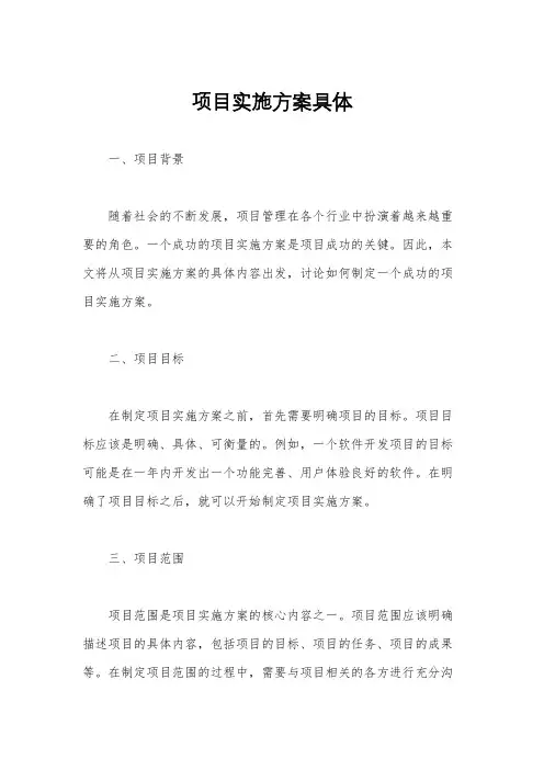 项目实施方案具体