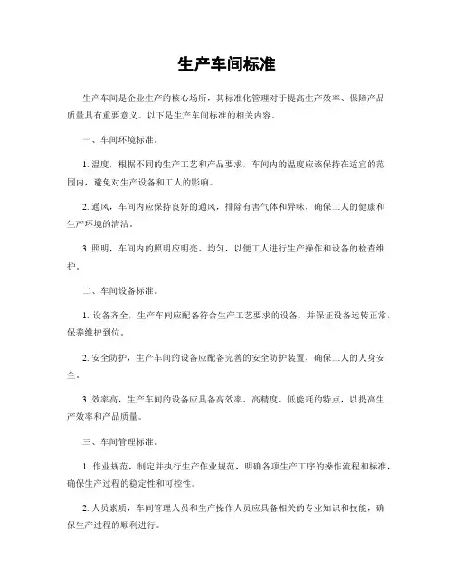 生产车间标准