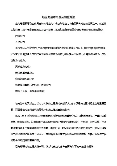 地应力基本概念及测量方法