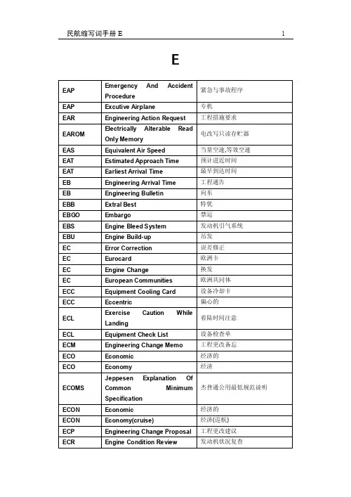 民航英语缩略词E