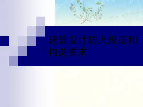 建筑设计防火规范与构造要求