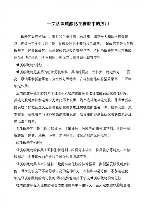 一文认识碳酸钙在橡胶中的应用