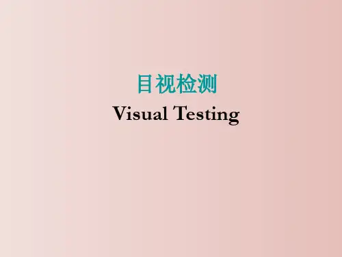 目视检测 Visual Testing 教学PPT课件