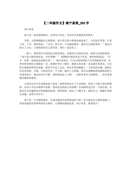 【二年级作文】南宁真美_350字