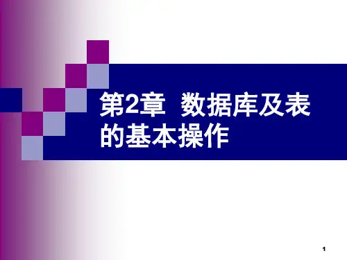 access数据库第2章 数据库及表的基本操作