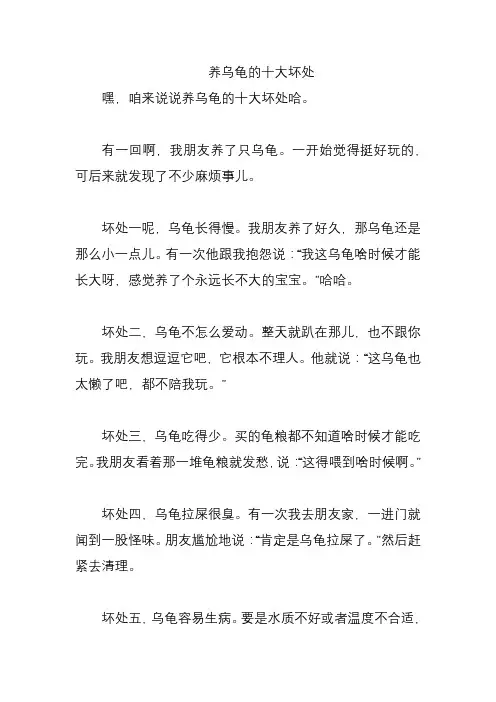养乌龟的十大坏处