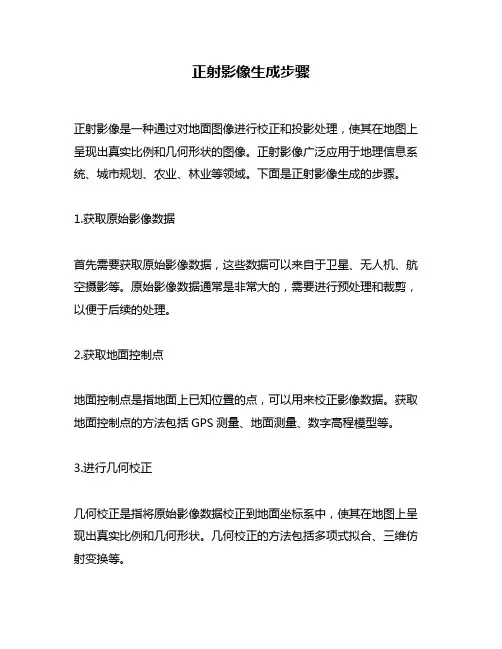 正射影像生成步骤