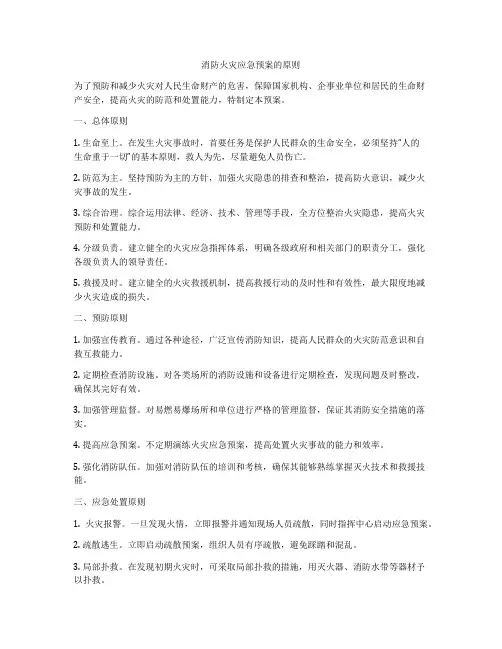 消防火灾应急预案的原则