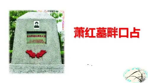 《萧红墓畔口占》PPT优质课件