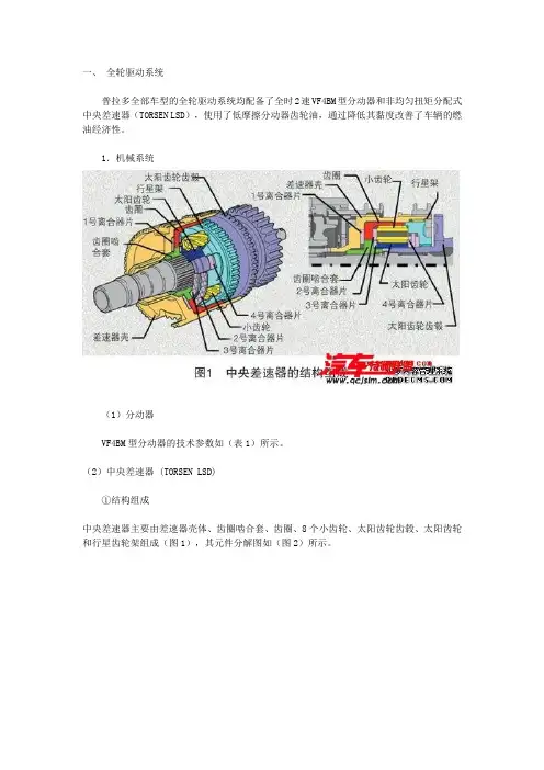 丰田新普拉多底盘系统介绍