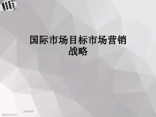 国际市场目标市场营销战略