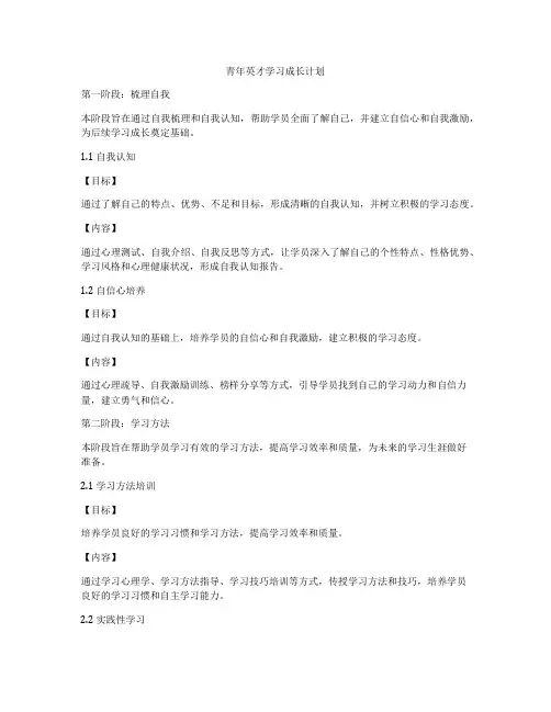 青年英才学习成长计划
