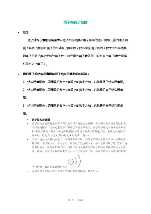 九年级化学离子结构示意图1到20