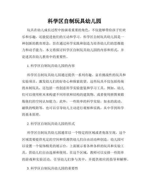 科学区自制玩具幼儿园