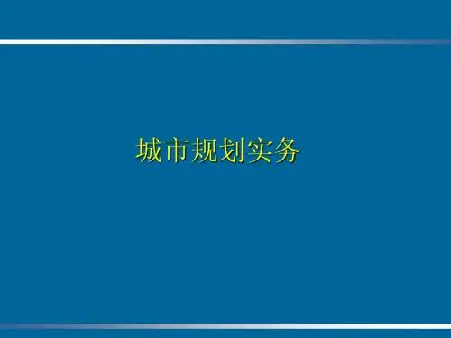 城市规划实务