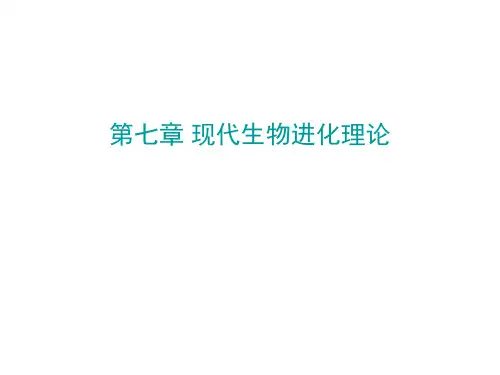 【人教版】高中生物必修二《 7.1 现代生物进化理论的由来》课件