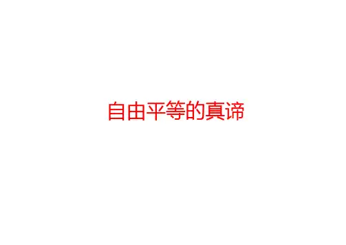 自由平等的真谛课件(26张PPT)