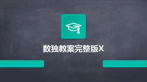 2024版数独教案完整版X