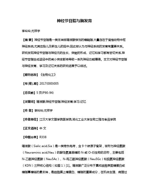 神经节苷脂与脑发育
