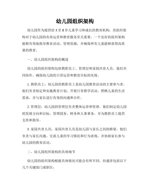 幼儿园组织架构