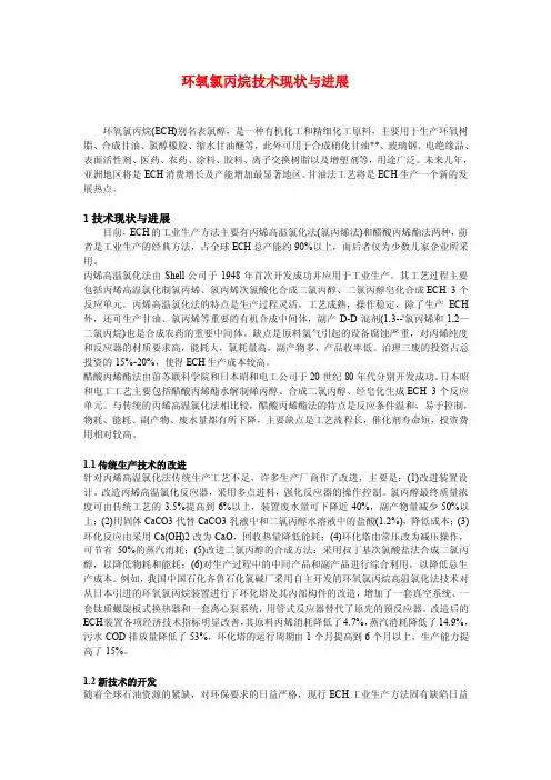 环氧氯丙烷技术现状与进展