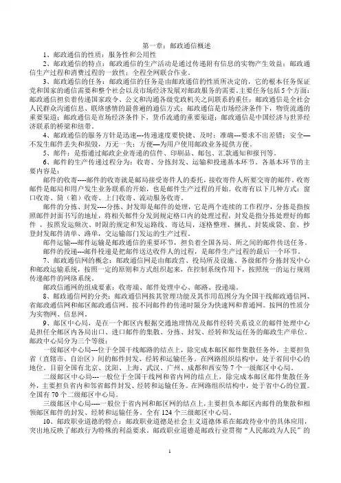 邮政知识