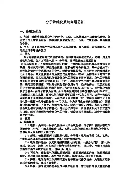 分子筛问题总汇