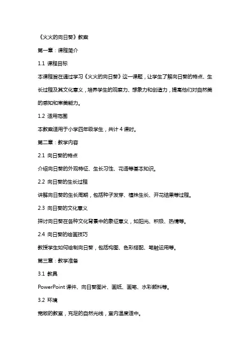 《火火的向日葵》教案