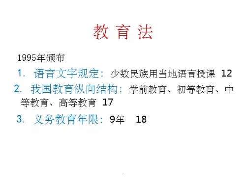 招教考试系列--教育法律法规法条部分(B版)ppt课件