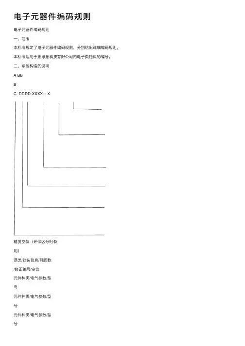 电子元器件编码规则