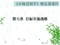 《市场营销学》精品课课件  第七章  目标市场战略