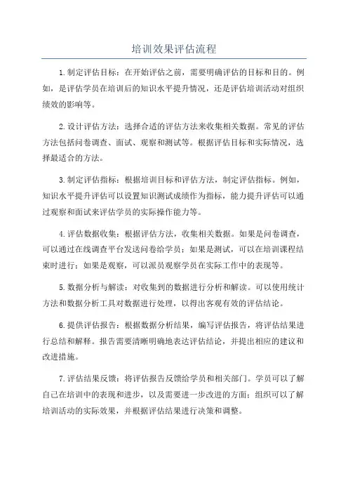 培训效果评估流程