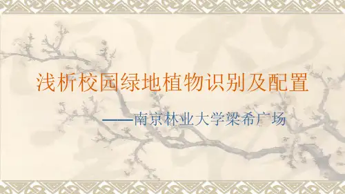 浅析校园绿地植物识别及配置——以南京林业大学为例