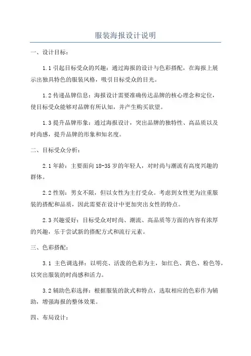 服装海报设计说明