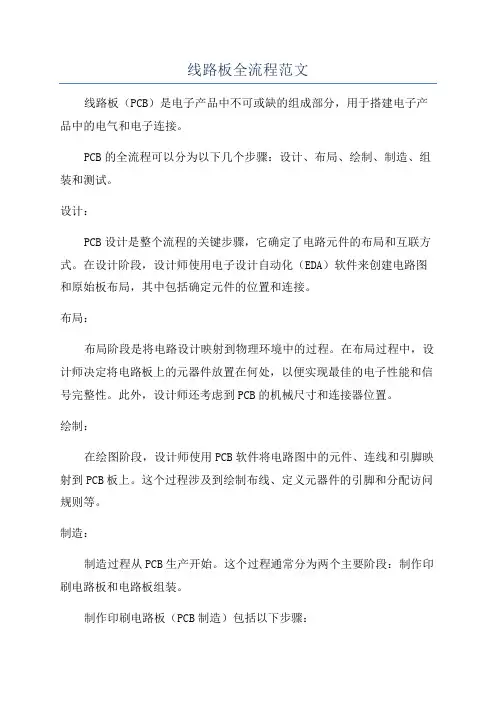 线路板全流程范文