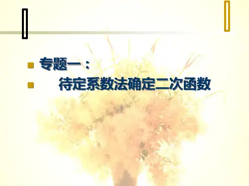 二次函数的应用经典ppt课件